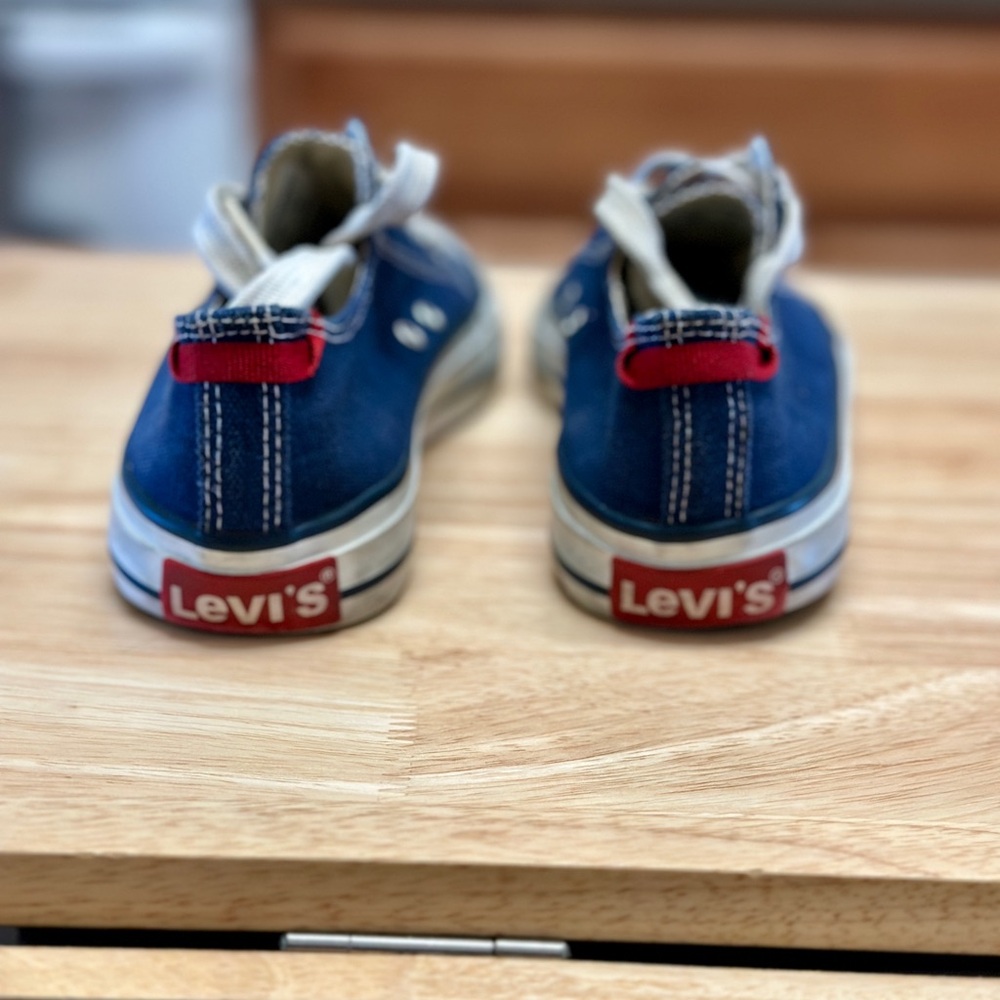 Levi Navy Blue Canvas Sneakers - Picture 3 of 3